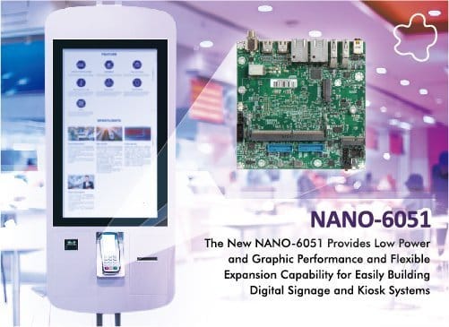 Portwell NANO-6051 NANO-ITX Embedded Board with Intel 8th Generation Core Processors